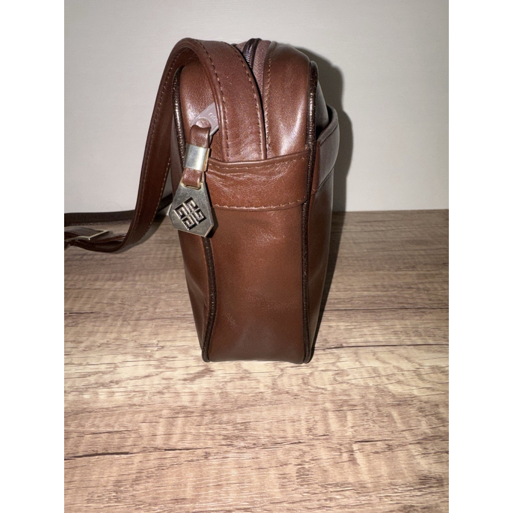 Vintage Givenchy Brown Leather 4G Logo Shoulder Bag Spain Quiet Luxury Classic - Picture 4 of 16
